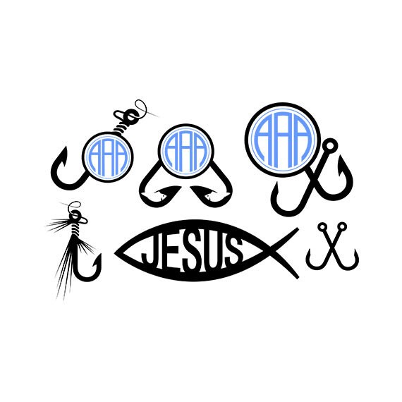 Free Free Fishing Hook Svg Monogram 1 SVG PNG EPS DXF File