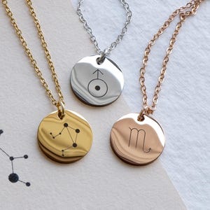 Personalized Zodiac Necklace, Constellation Necklace, Celestial Necklace, Birthday Gift for Her, Christmas Gift, Bridesmaid Gift