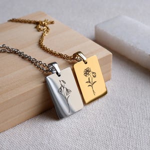 Handwriting Engraved Bar Necklace: Personalized Keepsake Pendant