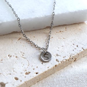 Initial Necklace, Multiple Initial Necklace, Custom Letter Disc Necklace for Her image 6