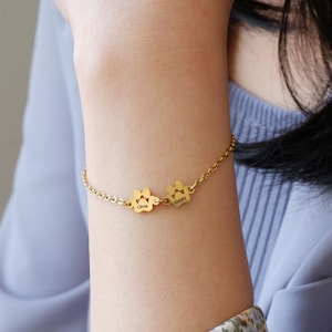 Engraved Paw Print Name Bracelet: Pet Memorial Keepsake
