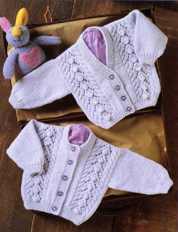 baby round neck cardigan knitting pattern