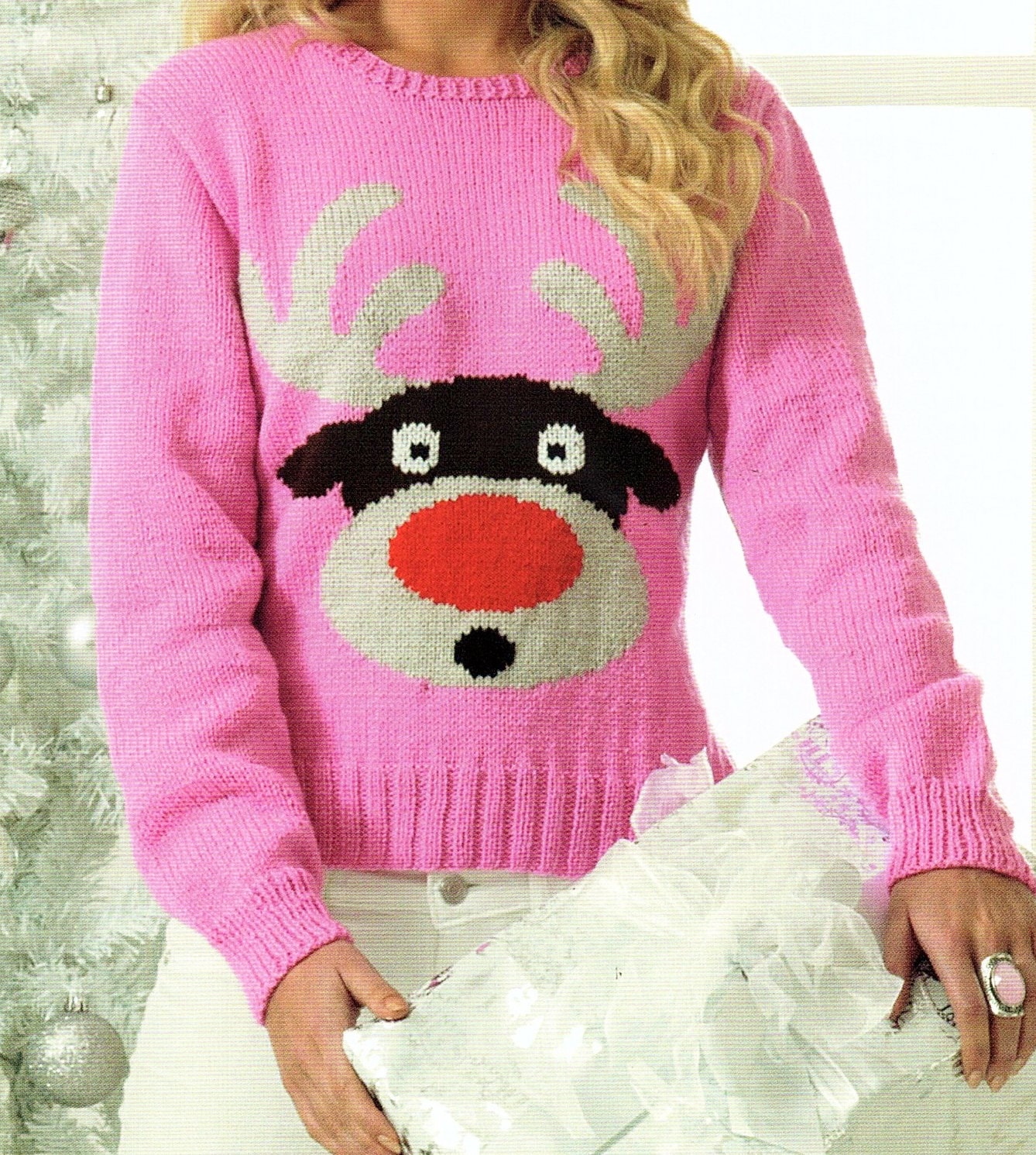 Ladies Christmas Sweater Knitting Pattern. PDF Instant Etsy UK