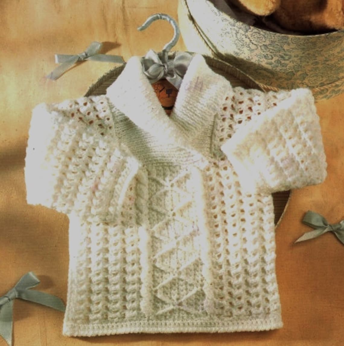 Aran Baby Sweater Crochet & Knitting Pattern. PDF Instant Etsy