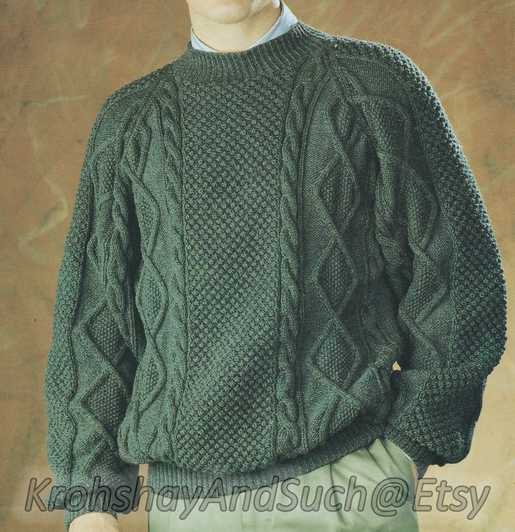 Cable Sweater Size 34-48/86-122cm 8 Ply 