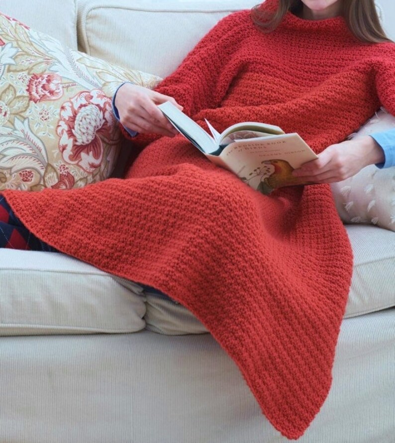 Wrap Blanket With Sleeves Easy Crochet Crochet Pattern. PDF Etsy