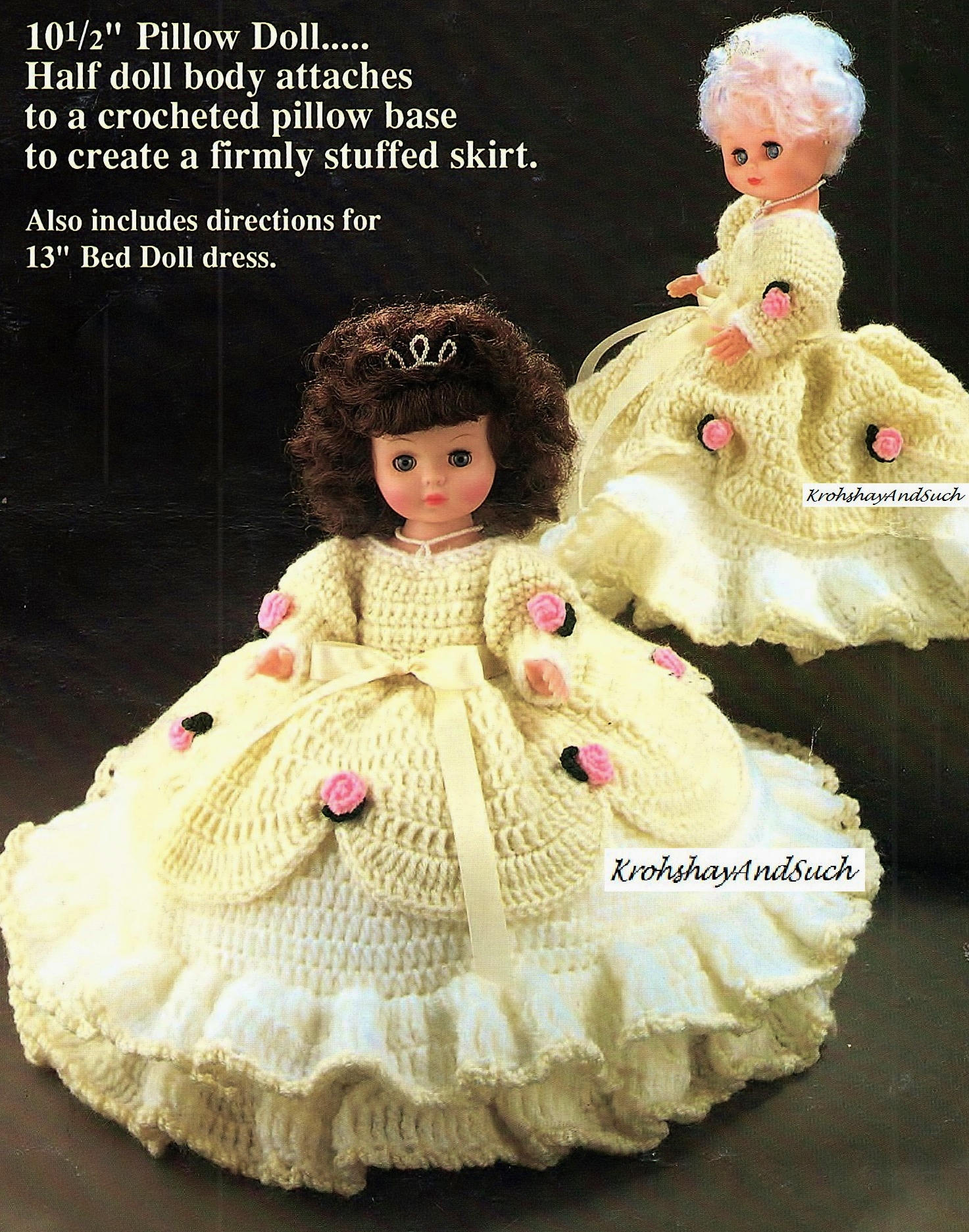 Crochet Cinderella Pillow Doll Or Bed Doll Crochet Pattern. Etsy