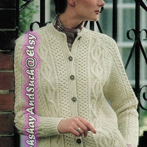 Aran Cardigan Sizes 34-40/81-102cm Aran 