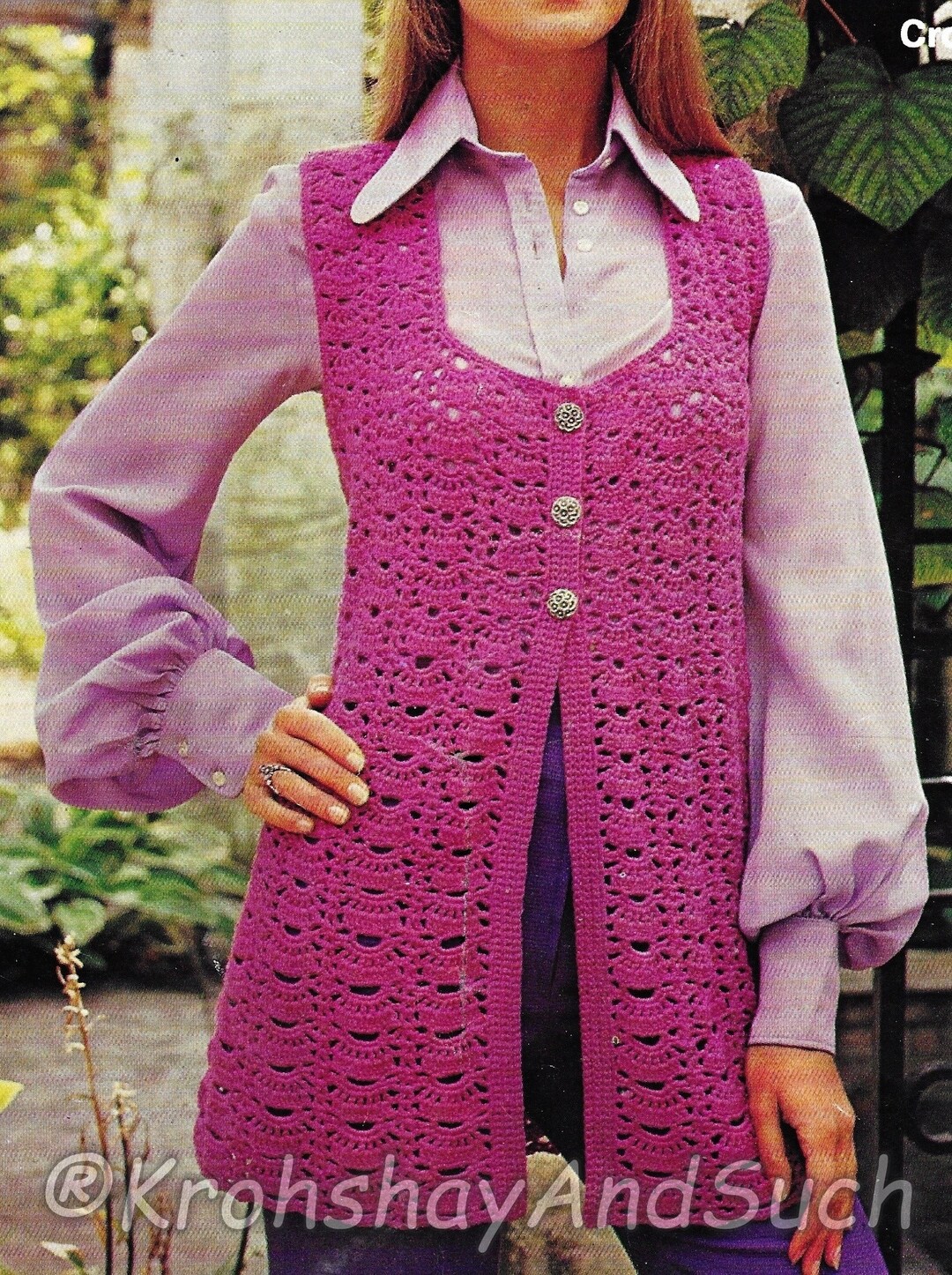 Ladies Long Vest Waistcoat Sleeveless Cardigan Crochet - Etsy Singapore