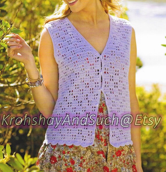crochet vests plus size