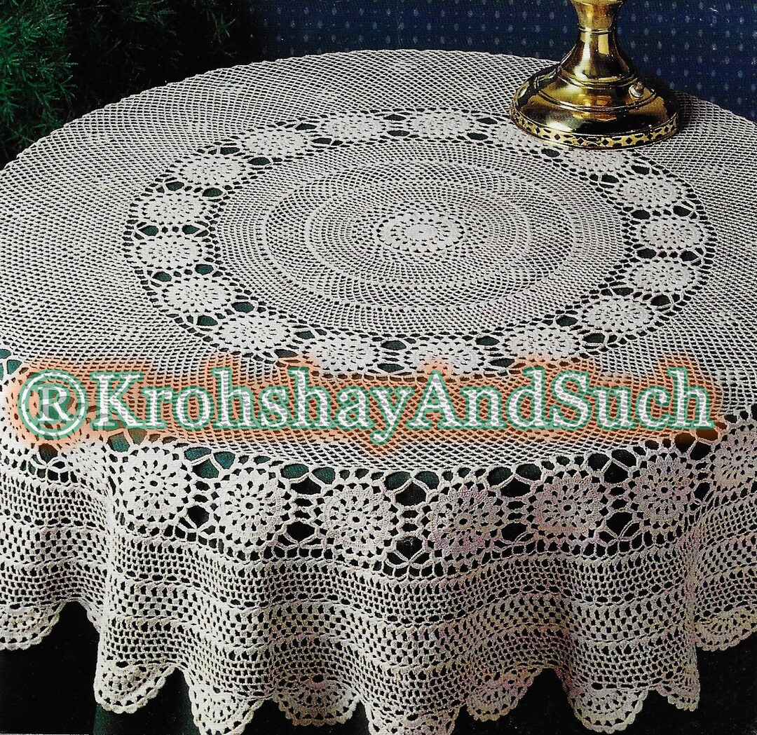 Round Tablecloth Crochet Pattern. PDF Instant Download. Etsy