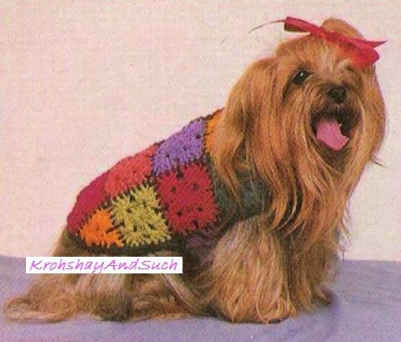 Small Dog Coat Granny Square Crochet Pattern. PDF Instant Etsy