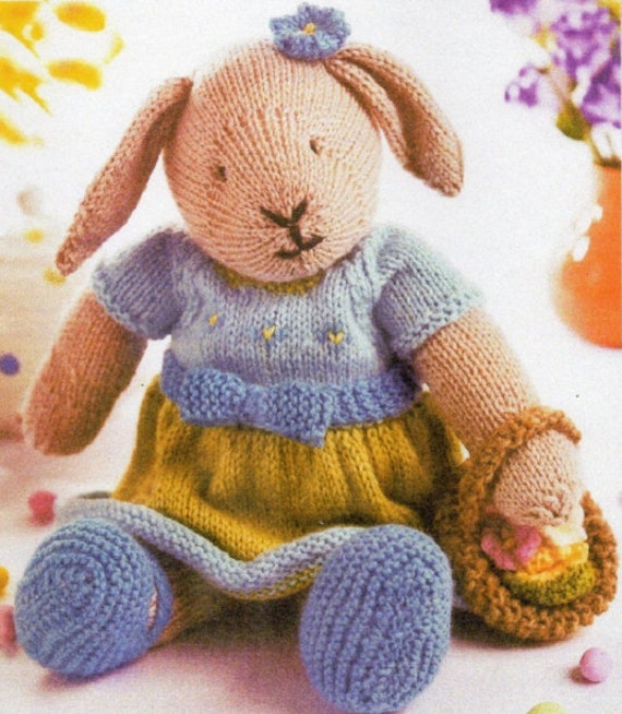 Bunny Rabbit Knitting Pattern. PDF Instant Download. Etsy