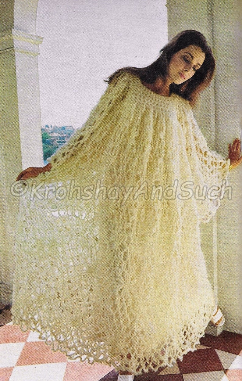 Lacy Caftan Crochet Pattern. PDF Instant Download. Etsy