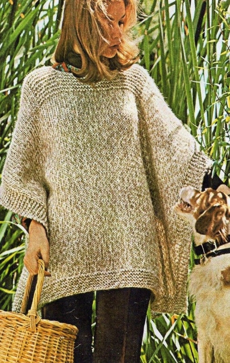 Girls Poncho Knitting Pattern Pdf Girls Chunky Ponchos | Hot Sex Picture