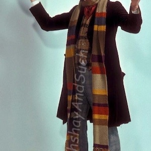 Dr. Who Scarf, Tom Baker, Pattern Re-Created By KrohshayAndSuch, Skill Level: Beginners, Crochet Pattern. PDF Instant Download.