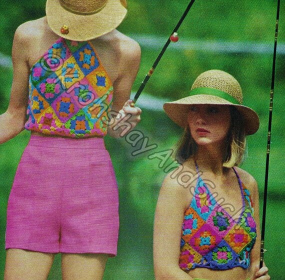 Granny square halter top Clearance