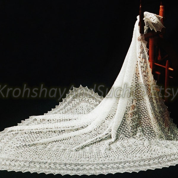 knitted christening shawl