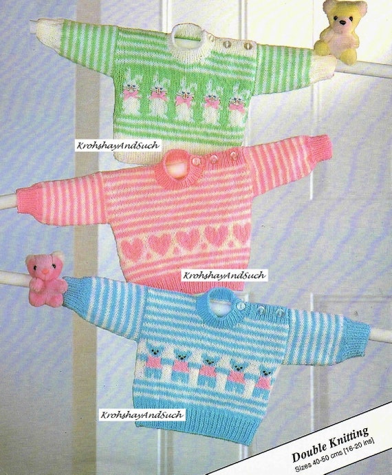 Baby Sweaters Intarsia Knitting Pattern Pdf Instant Download