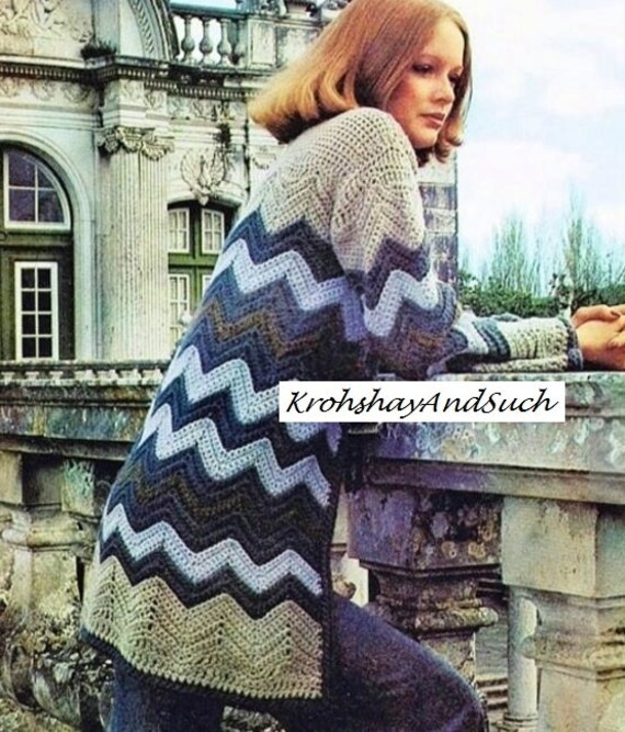 Long Chevron Cardigan Coat / Jacket 
