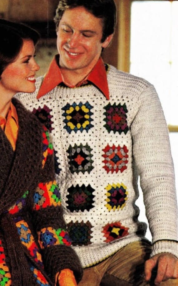 Sweater Chest Sizes:36-44 Granny Square 
