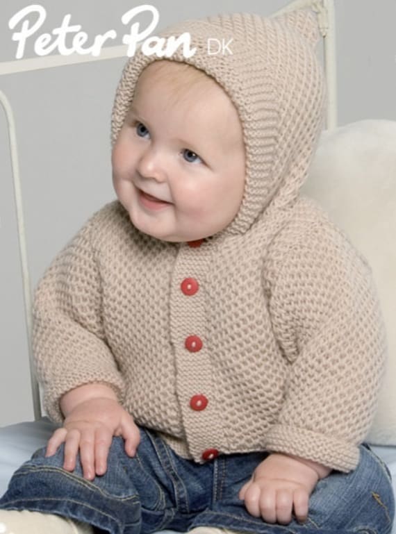 Kleding Unisex kinderkleding Unisex babykleding Hoodies & Sweatshirts PDF Knitting Pattern Babies Jacket DK 