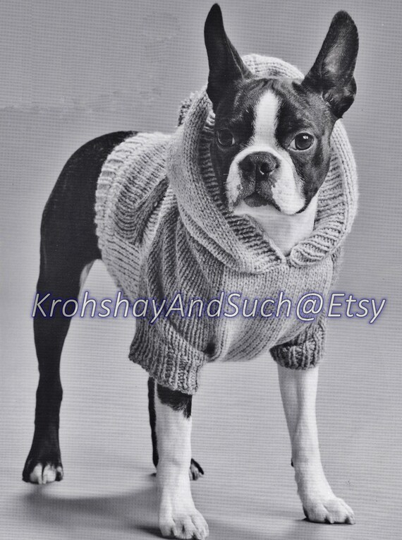 Hooded Dog Coat Sizes XS XXL 8 Ply / DK 