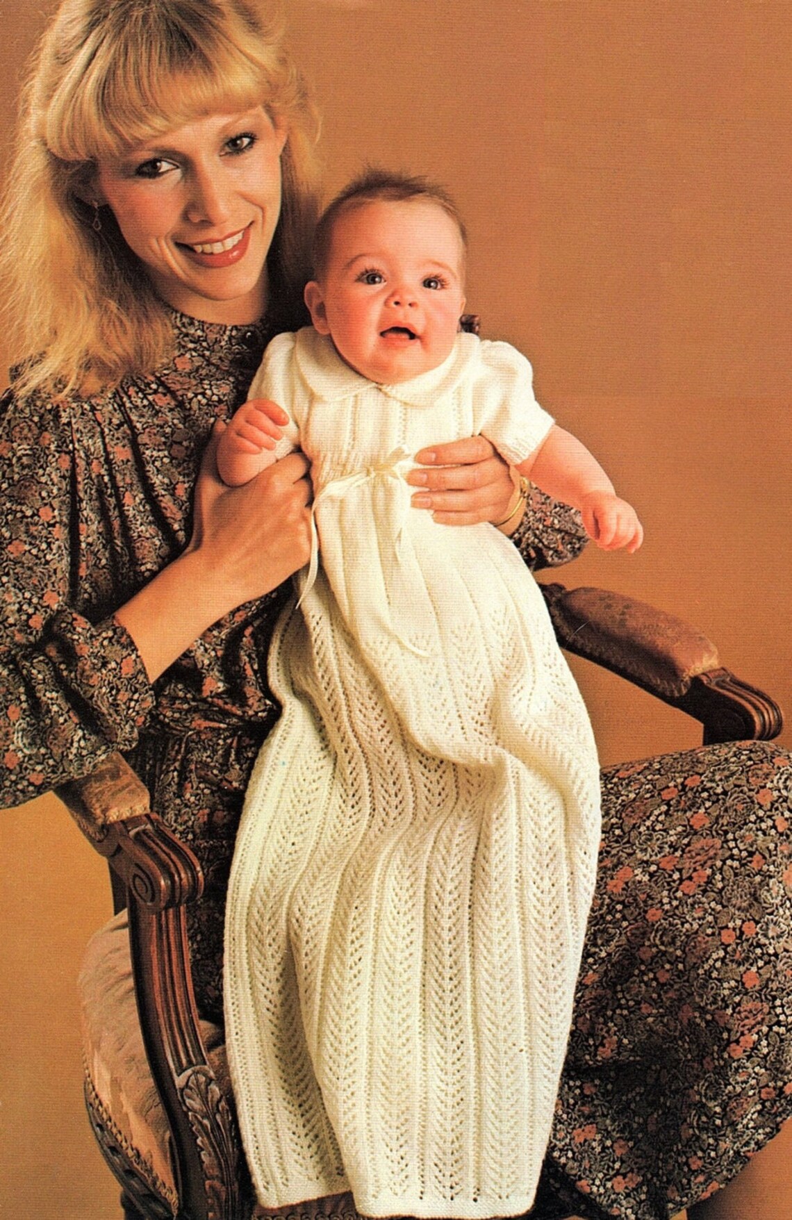 Babys Dress or Christening Robe Knitting Pattern. PDF Instant Etsy