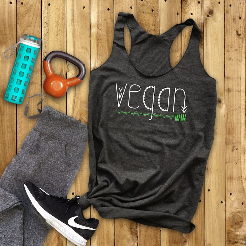 Vegan Mom Shirt Women's Shirt Vegan Mama Tank Top Gift for image 1