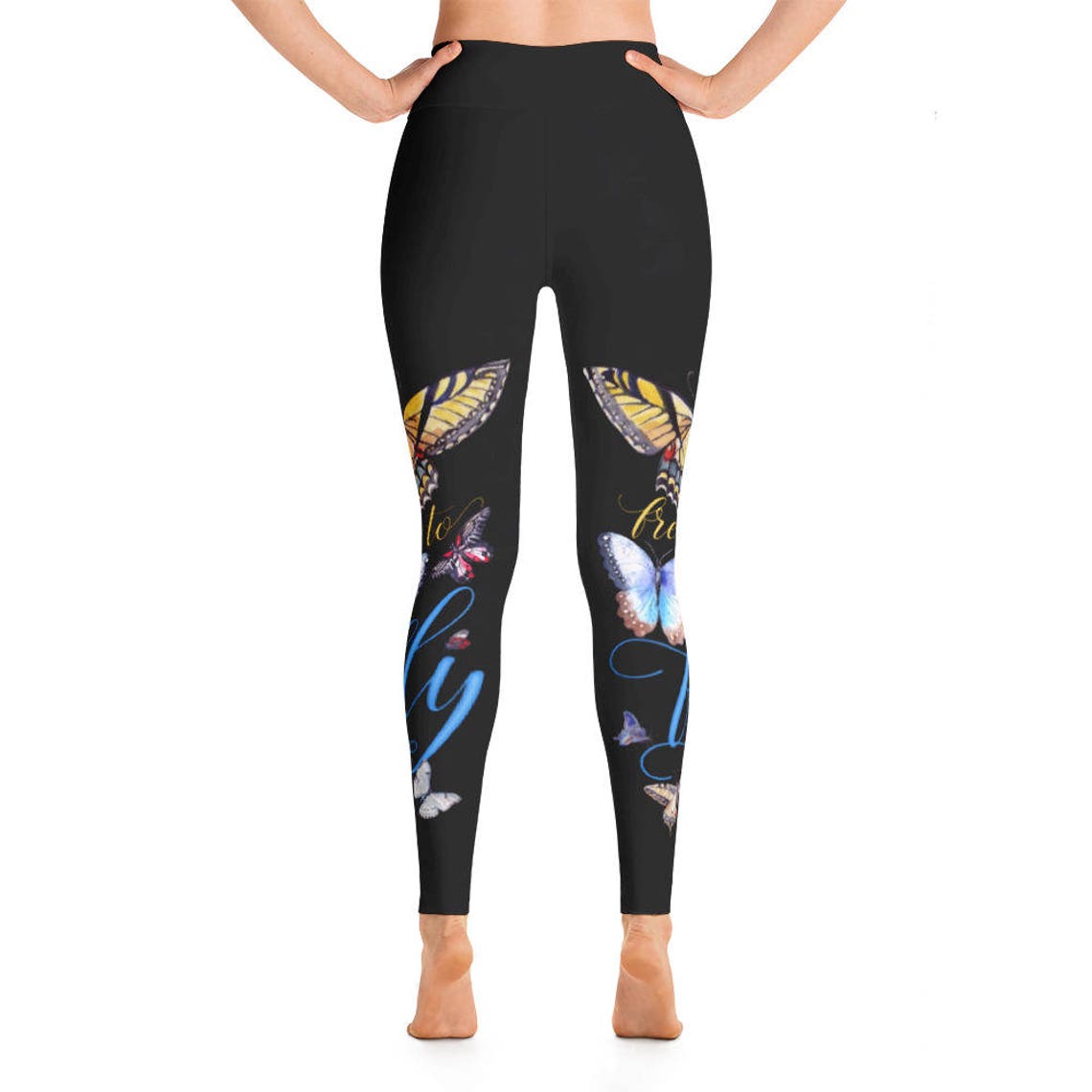 Womens Yoga Pants Butterflies Butterfly Free to Fly Yoga Pants - Etsy