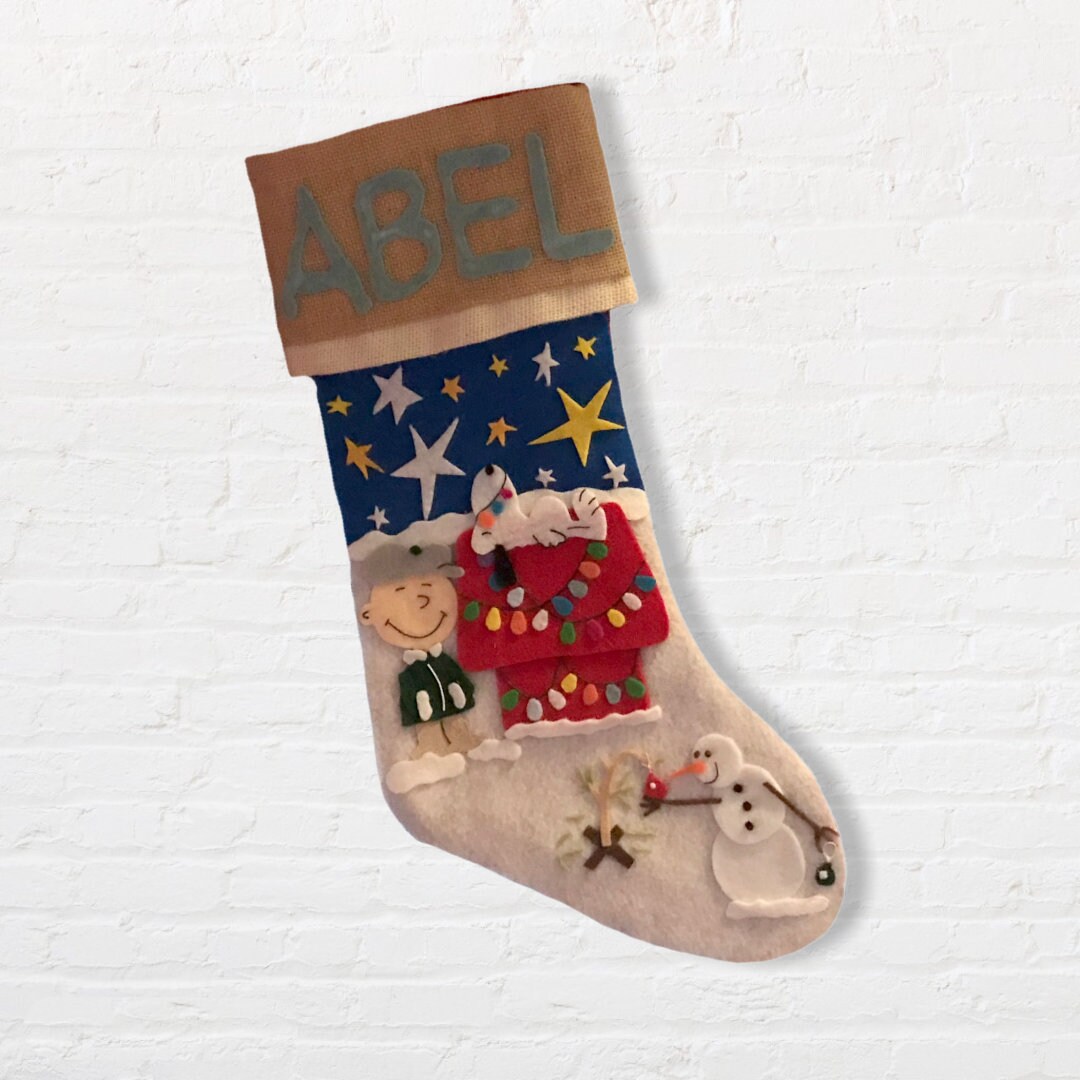 CUSTOM Charlie Brown Christmas Stocking Etsy