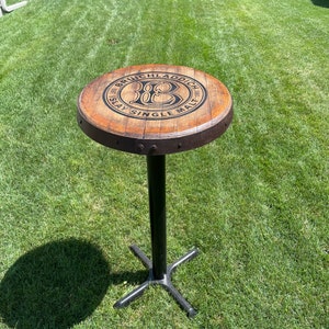 Pub Table 42&quot; Tall - Laser Engraved Customize to your liking
