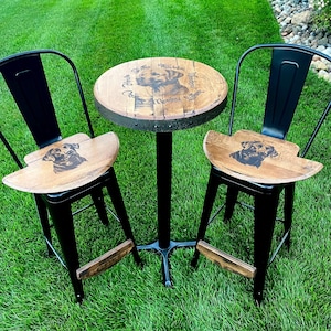 High Back 42&quot; Bar Height Pub Table Set