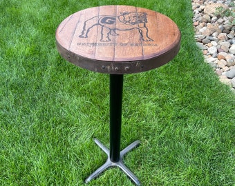 Pub Table 42&quot; Tall Laser Engraved