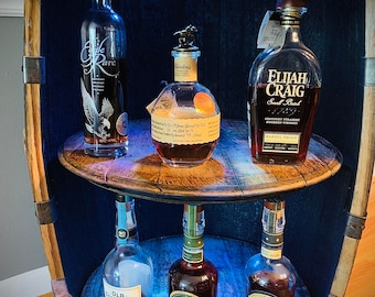 Barrel Liquor Cabinet Wood Shelf