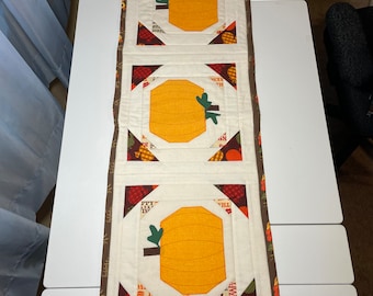Pumpkin Table Runners: Cotton, Assorted Fall Fabrics