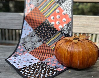 Cotton Holiday Table Runners: Halloween, Christmas, Snowflake Prints