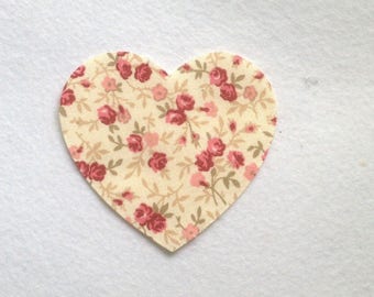 Piece of heart 9 cm material cotton sewing fabric