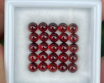 3mm Cabochon Natural red rhodolite from Tanzania