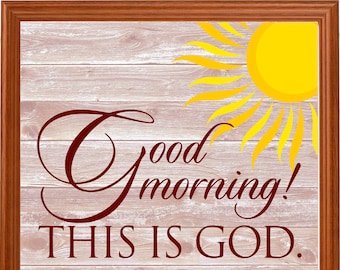 Good Morning God Etsy