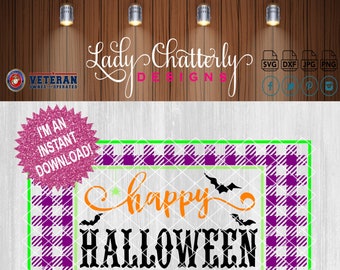 Happy Halloween Buffalo Plaid