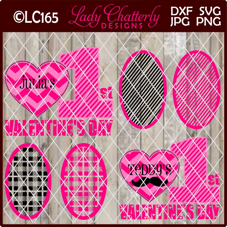 LC165 My First Valentine's Day With Elbow Patches Etsy