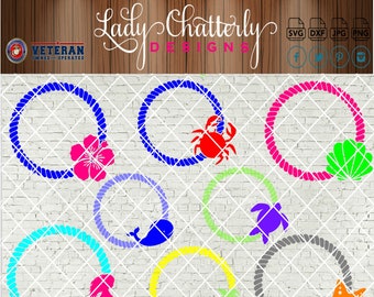 Nautical Monograms with Rope Design