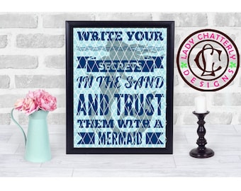 Write your secrets in the sand Printable