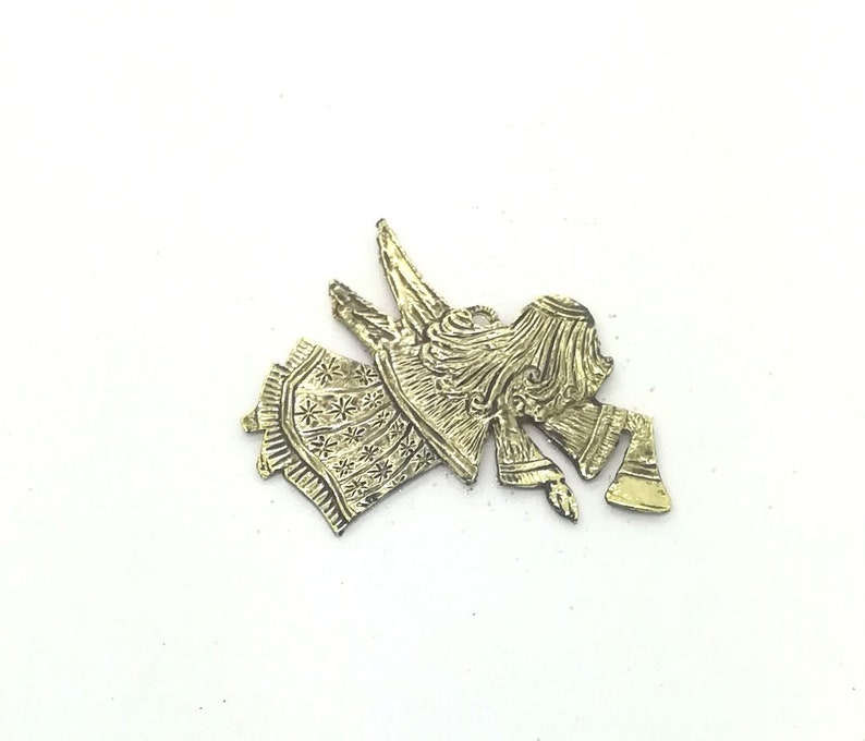 Christmas Angel Christmas Bell decoration in gold color with gold glitters