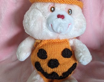 Pumpkin Costume for Halloween, Teddy Bear: Sizes Build-a-Bear, Jellycat, Smaller