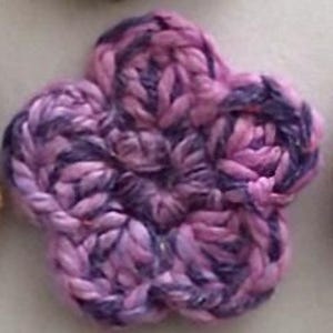 Large Crochet Flower Applique: Handmade Acrylic Craft Embellishment