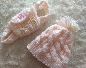 Rainbow Backpack, Hat & Scarf:  Fits Teddy, Doll, Build A Bear, Small size