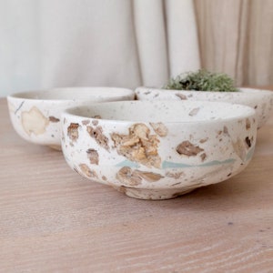 small eco resin bowl with recycled wood image 1