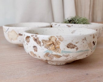 small eco resin bowl with recycled wood
